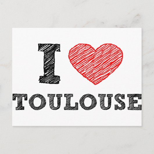 Carte Postale I Love Toulouse (Devant)
