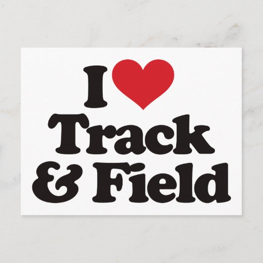 Carte Postale I Love Track and Field (Devant)