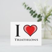 Carte Postale I Love Triathlons (Debout devant)