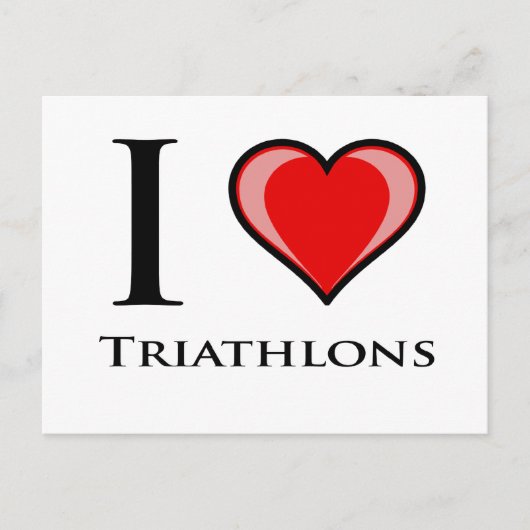Carte Postale I Love Triathlons (Devant)