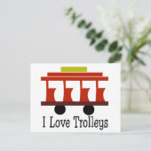 Carte Postale I Love Trolleys (Debout devant)