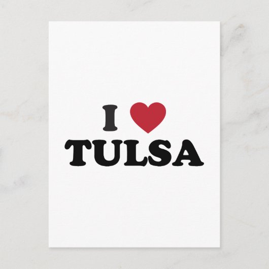 Carte Postale I Love Tulsa Oklahoma (Devant)