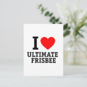 Carte Postale I Love Ultimate Frisbee (Debout devant)