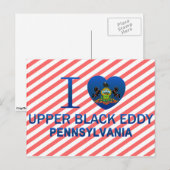 Carte Postale I Love Upper Black Eddy, PA (Devant / Derrière)