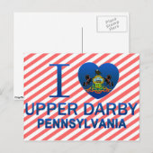 Carte Postale I Love Upper Darby, PA (Devant / Derrière)