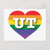Carte Postale I Love Utah Rainbow Heart (Devant)