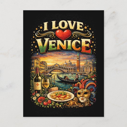 Carte Postale I Love Venice (Devant)