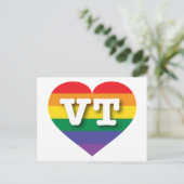 Carte Postale I Love Vermont Rainbow Heart (Debout devant)