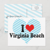 Carte Postale I Love Virginia Beach (Devant / Derrière)