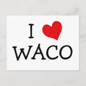 Carte Postale I Love Waco (Devant)
