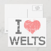 Carte Postale I Love Welts (Devant / Derrière)