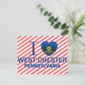 Carte Postale I Love West Chester, PA (Debout devant)