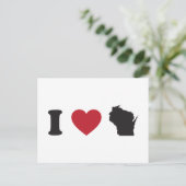 Carte Postale I Love Wisconsin (Debout devant)