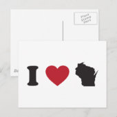 Carte Postale I Love Wisconsin (Devant / Derrière)
