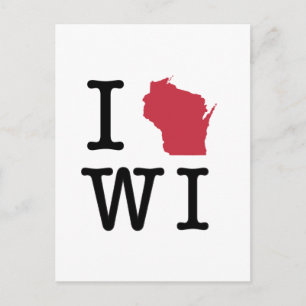 Carte Postale I Love Wisconsin