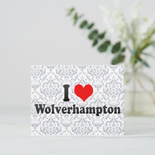 Carte Postale I Love Wolverhampton, Royaume-Uni (Debout devant)
