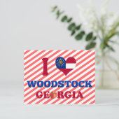 Carte Postale I Love Woodstock, Géorgie (Debout devant)