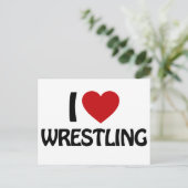 Carte Postale I love WRESTLING (Debout devant)