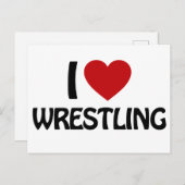 Carte Postale I love WRESTLING (Devant / Derrière)