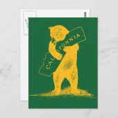 Carte Postale I Love You California—Vert et Or (Devant / Derrière)