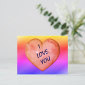 Carte Postale I Love You Customizable (Debout devant)