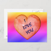 Carte Postale I Love You Customizable (Devant / Derrière)