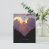 Carte Postale I Love You Heart Cloud (Debout devant)
