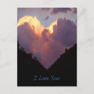 Carte Postale I Love You Heart Cloud