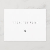 Carte Postale I Love You More Quote Love Text Card (Devant)