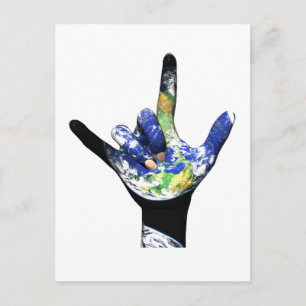 Carte postale I Love You Planet Earth