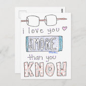 Carte postale I Love You Smore (Devant / Derrière)