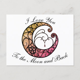Carte Postale I love you to the moon and back