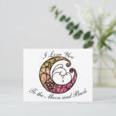 Carte Postale I love you to the moon and back (Debout devant)