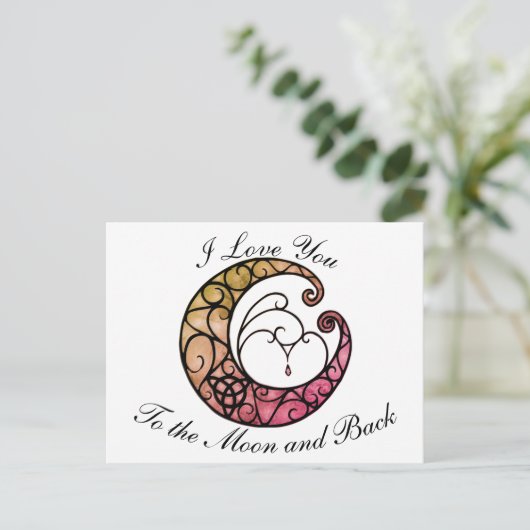 Carte Postale I love you to the moon and back (Debout devant)