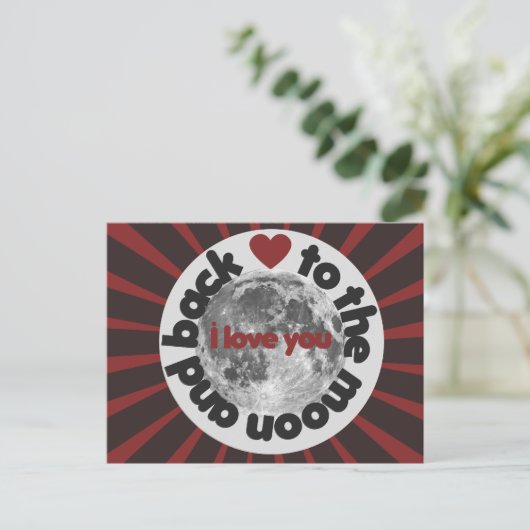 Carte Postale I love you to the moon and back (Debout devant)