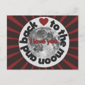 Carte Postale I love you to the moon and back (Devant)