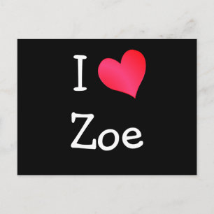 Carte Postale I Love Zoe