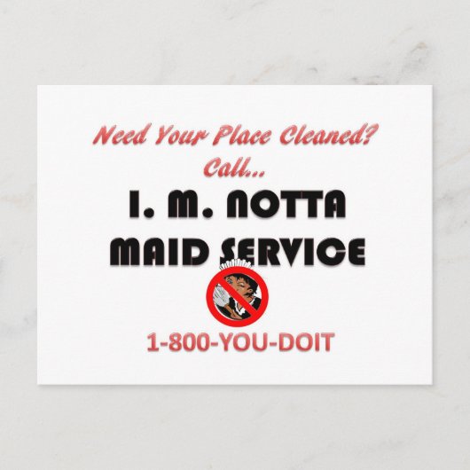 Carte Postale I.M. Notta Maid Service (Devant)