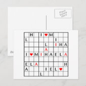 CARTE POSTALE I ♥ MIHAELA (Devant / Derrière)