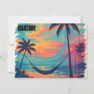 Carte Postale “I miss you Guadeloupe” – Coucher de soleil & hama