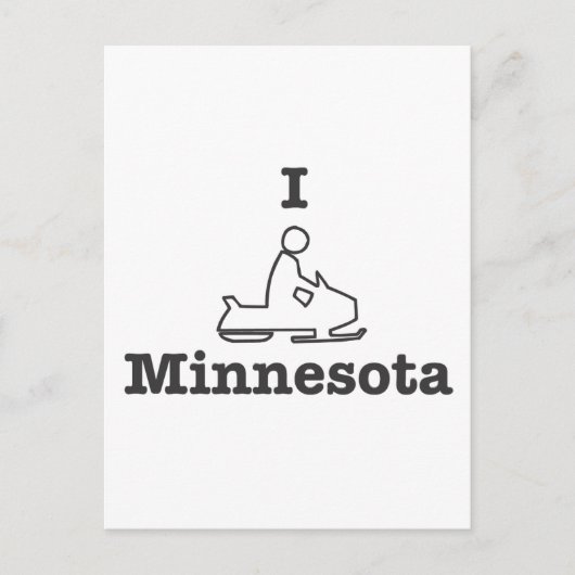 Carte Postale I Motoneige Minnesota (Devant)