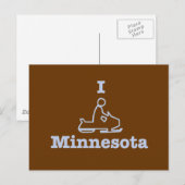 Carte Postale I Motoneige Minnesota (Devant / Derrière)