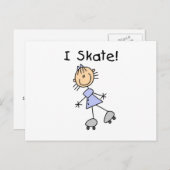 Carte Postale I Patinage - Patinage à rouleaux pour filles (Devant / Derrière)