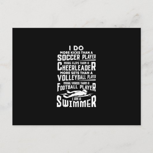 Carte Postale I Piscine Swimmer (Devant)