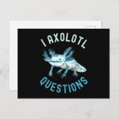 Carte Postale I Questions Axolotl, Mignolette Axolotl (Devant / Derrière)