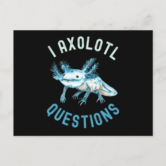 Carte Postale I Questions Axolotl, Mignolette Axolotl (Devant)