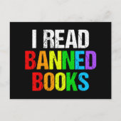 Carte Postale I Read Banned Books Rainbow (Devant)