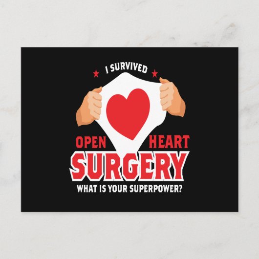 Carte Postale I Survié Open Heart Chirurgie Coeur Op (Devant)