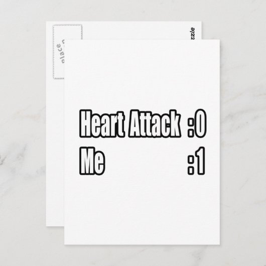 Carte Postale I Survived a Heart Attack (Scoreboard) (Devant / Derrière)