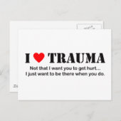 Carte Postale I ♥ Trauma (Devant / Derrière)